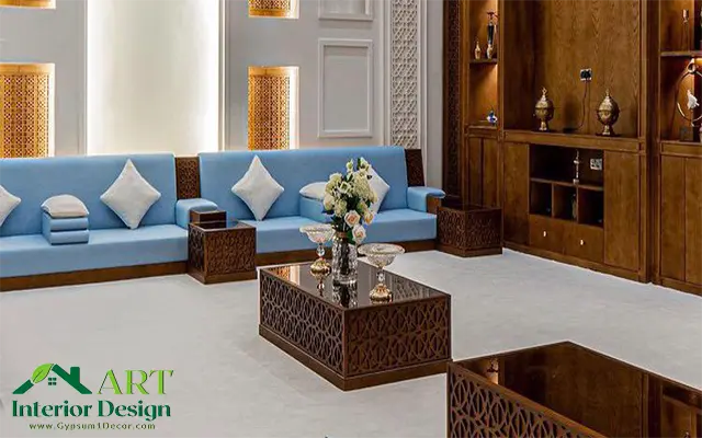 turquoise wooded arabic majlis